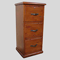 Picture of 3 Drawer Rusic Filing Cabinet