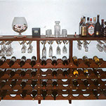 Picture of 44 Bottle Rack With Glass Hangers 