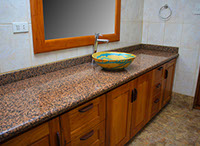 Picture of Single Basin Bathroom Cabinet with Granite top. 1