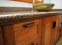 Picture of Single Basin Bathroom Cabinet with Granite top. 2