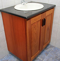 Picture of Single Basin Bathroom Cabinet with Granite top. 3