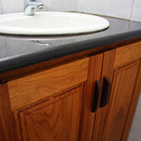 Picture of Single Basin Bathroom Cabinet with Granite top. 4