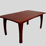 Picture of 6 Seat Rectangular Table with drop corners