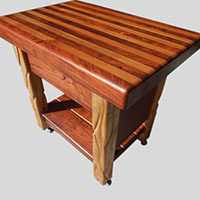 Picture of Work Station - Butchers Block with knife scabbard