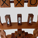 Picture of X O Stand showing the TIC TAC TOE, Shelves and Golf 1
